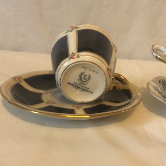 Teacups blue & white fine bone China Royal Albert & rare Lenox Bailey Banks - Picture 3 of 8
